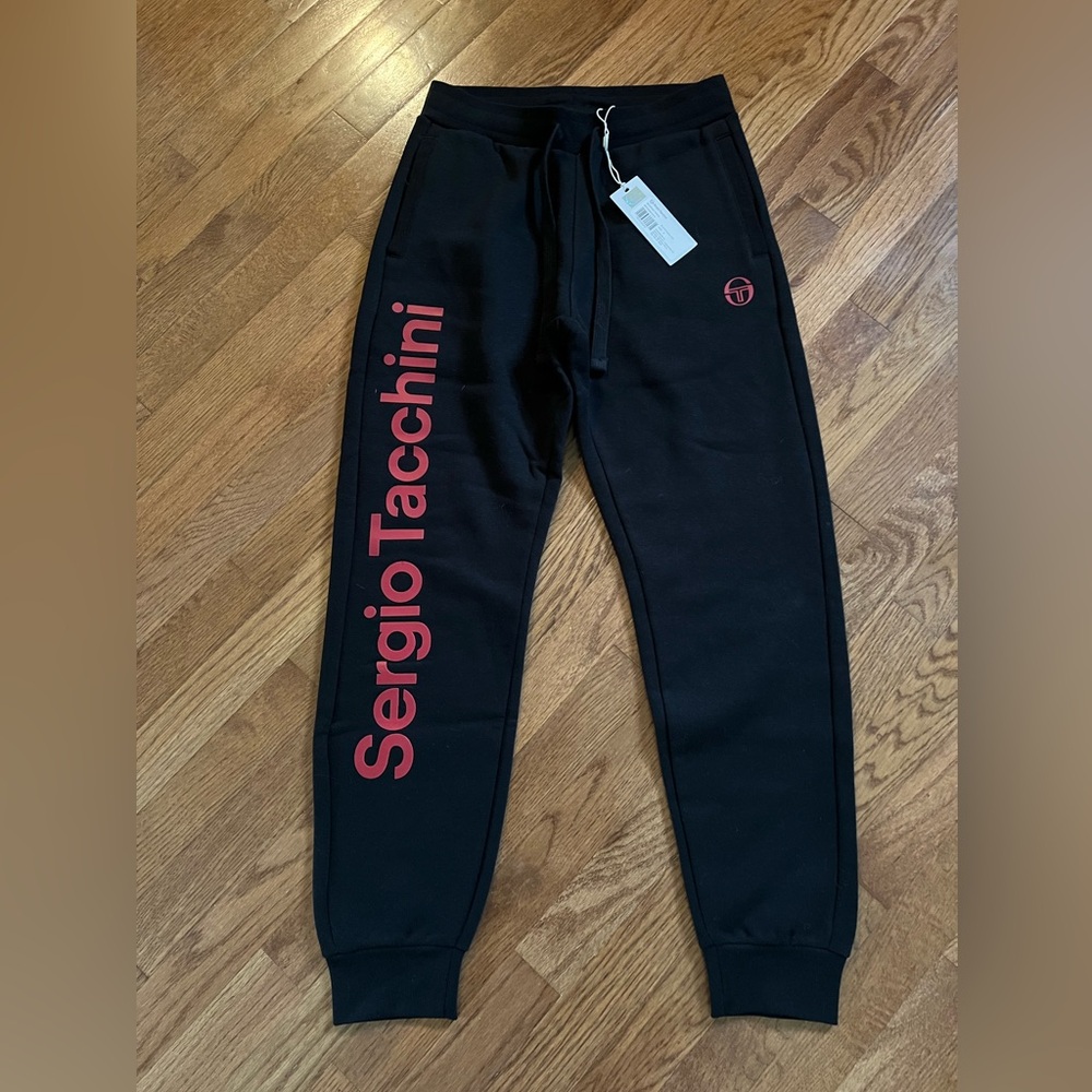 Sergio Tacchini black sweatpants SMALL NEW